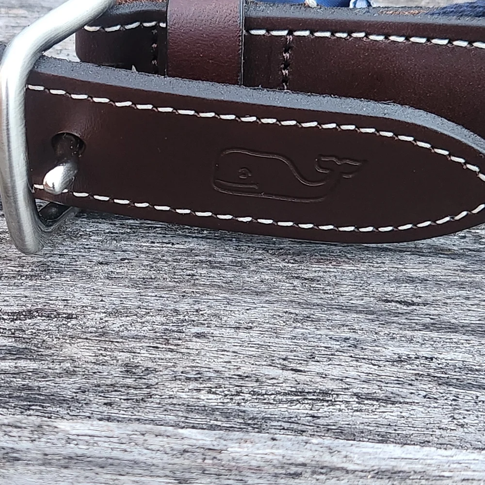Vineyard Vines Boys Youth Flags & Stars Canvas Club Belt 24